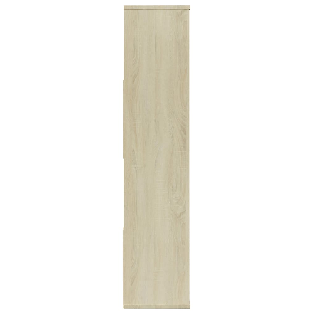 vidaXL Room Divider/Book Cabinet Sonoma Oak 43.3"x9.4"x43.3" Engineered Wood