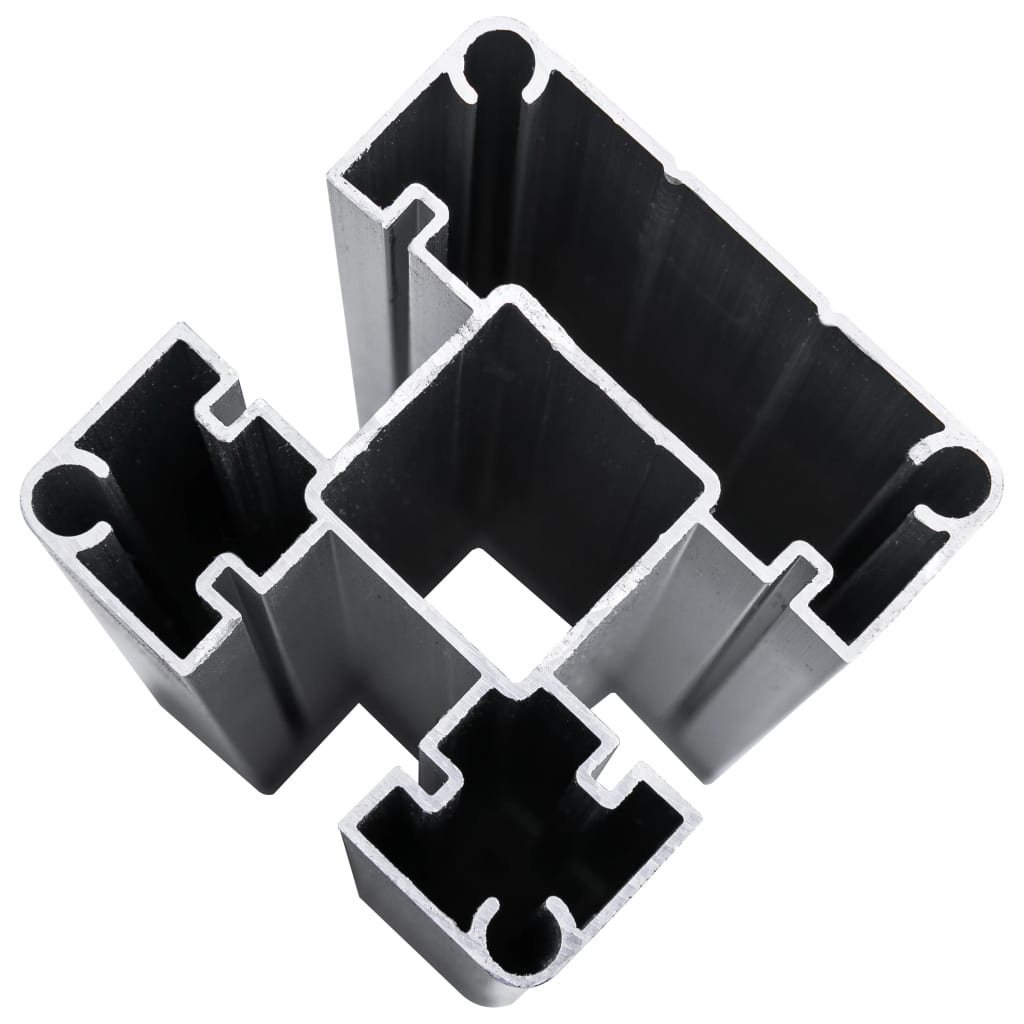 vidaXL Fence Panel Set WPC 683.9"x73.2" Black