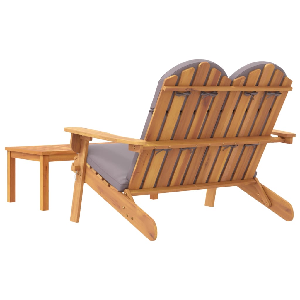 vidaXL 2 Piece Adirondack Patio Lounge Set Solid Wood Acacia