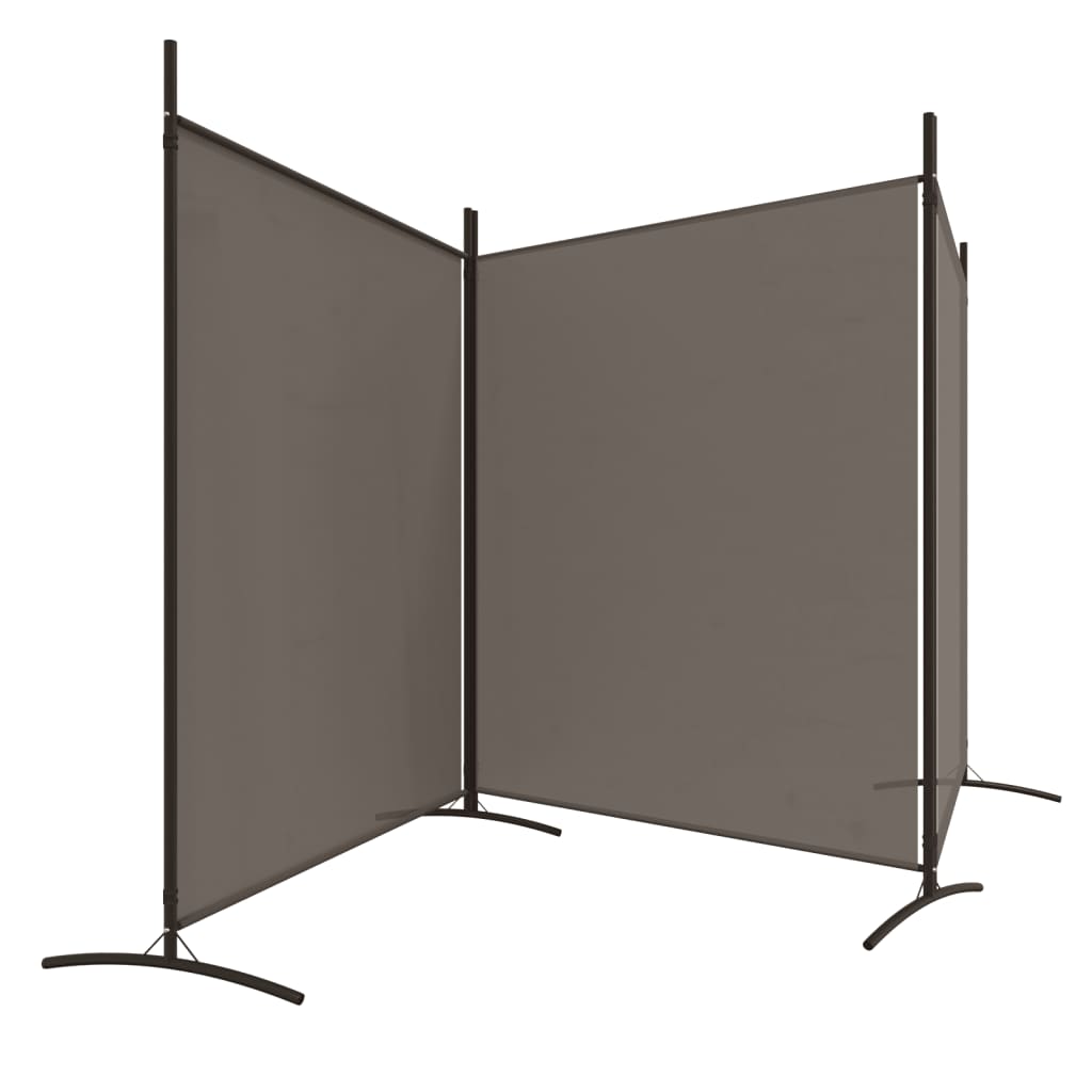 vidaXL 3-Panel Room Divider Anthracite 206.7"x70.9" Fabric