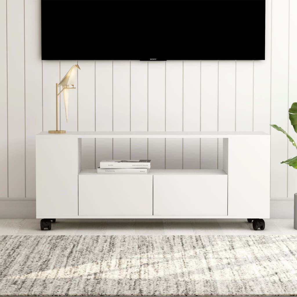 vidaXL TV Cabinet White 47.2"x13.8"x18.9" Engineered Wood