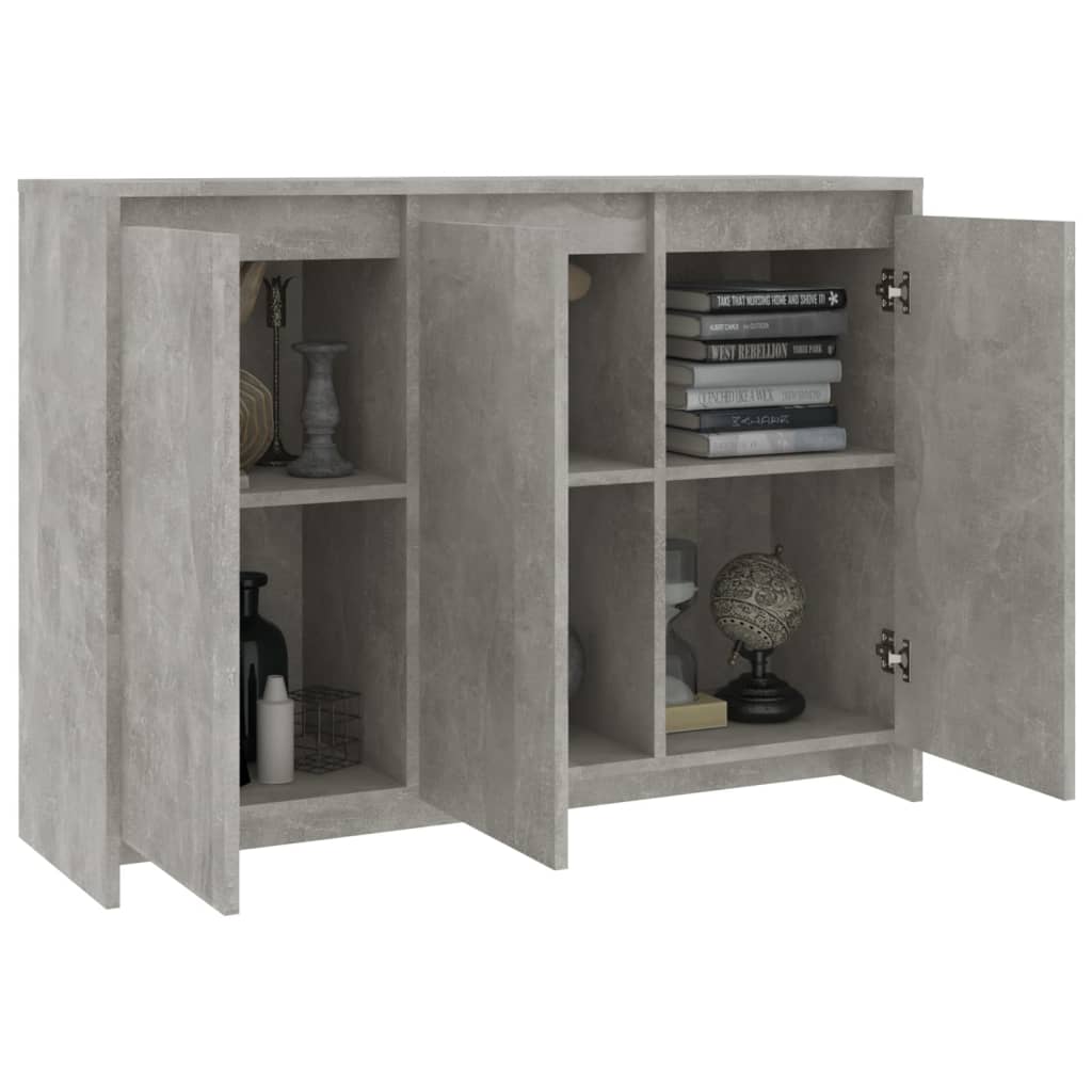 vidaXL Sideboard Concrete Gray 40.2"x13"x29.5" Engineered Wood