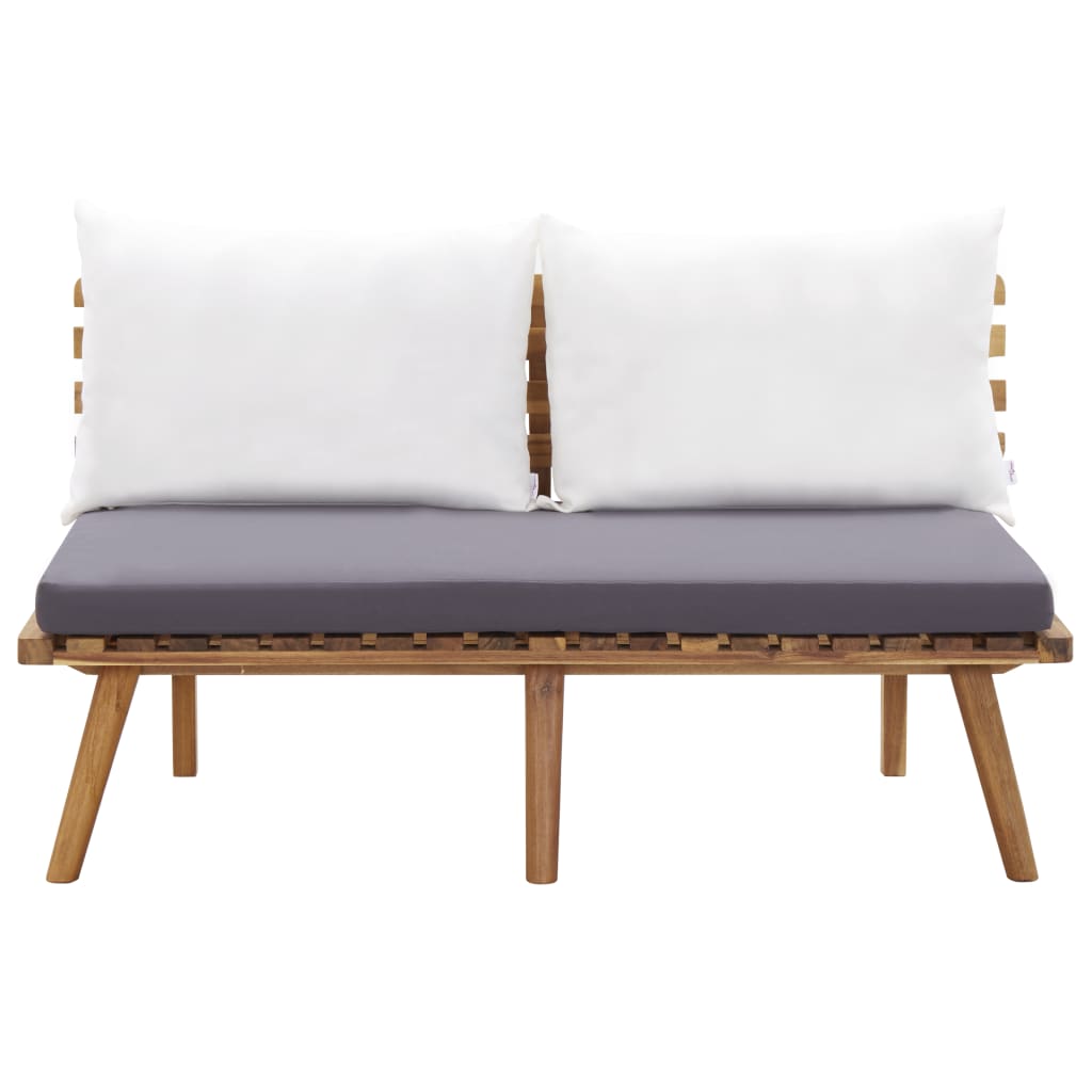 vidaXL 4 Piece Patio Lounge Set with Cushions Solid Wood Acacia