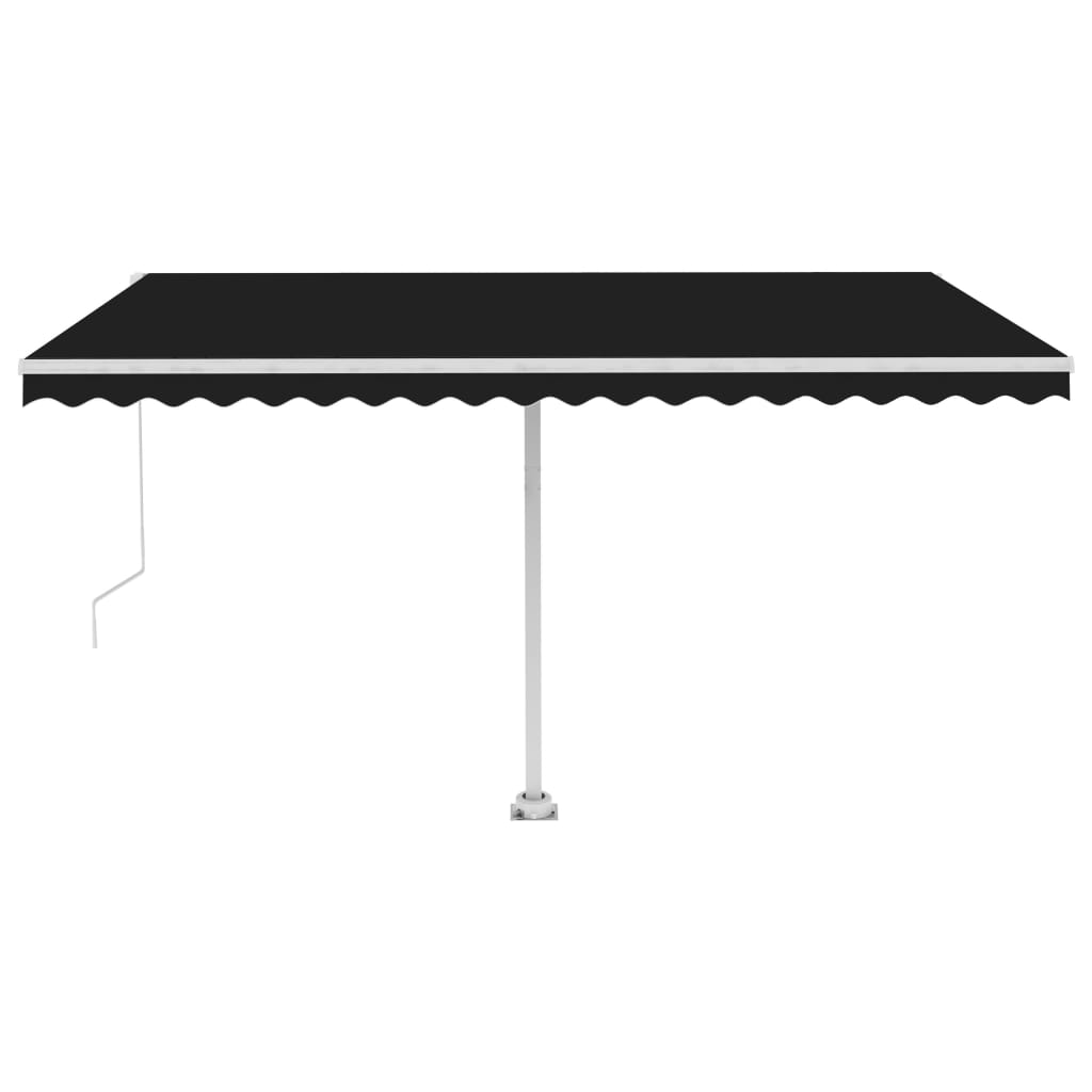 vidaXL Freestanding Manual Retractable Awning 157.5"x118.1" Anthracite