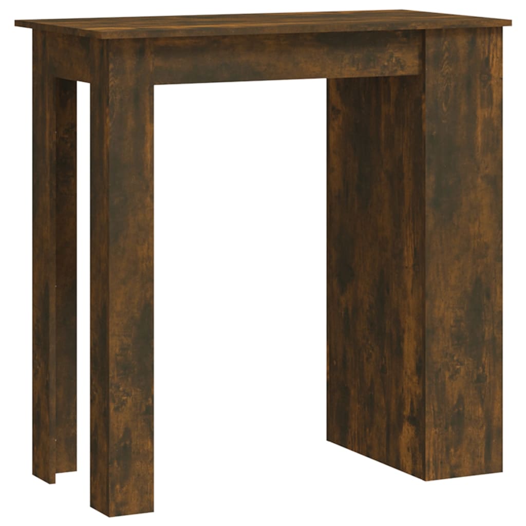 vidaXL Bar Table with Storage Rack Smoked Oak 40.2"x19.7"x40.7" Engineered Wood