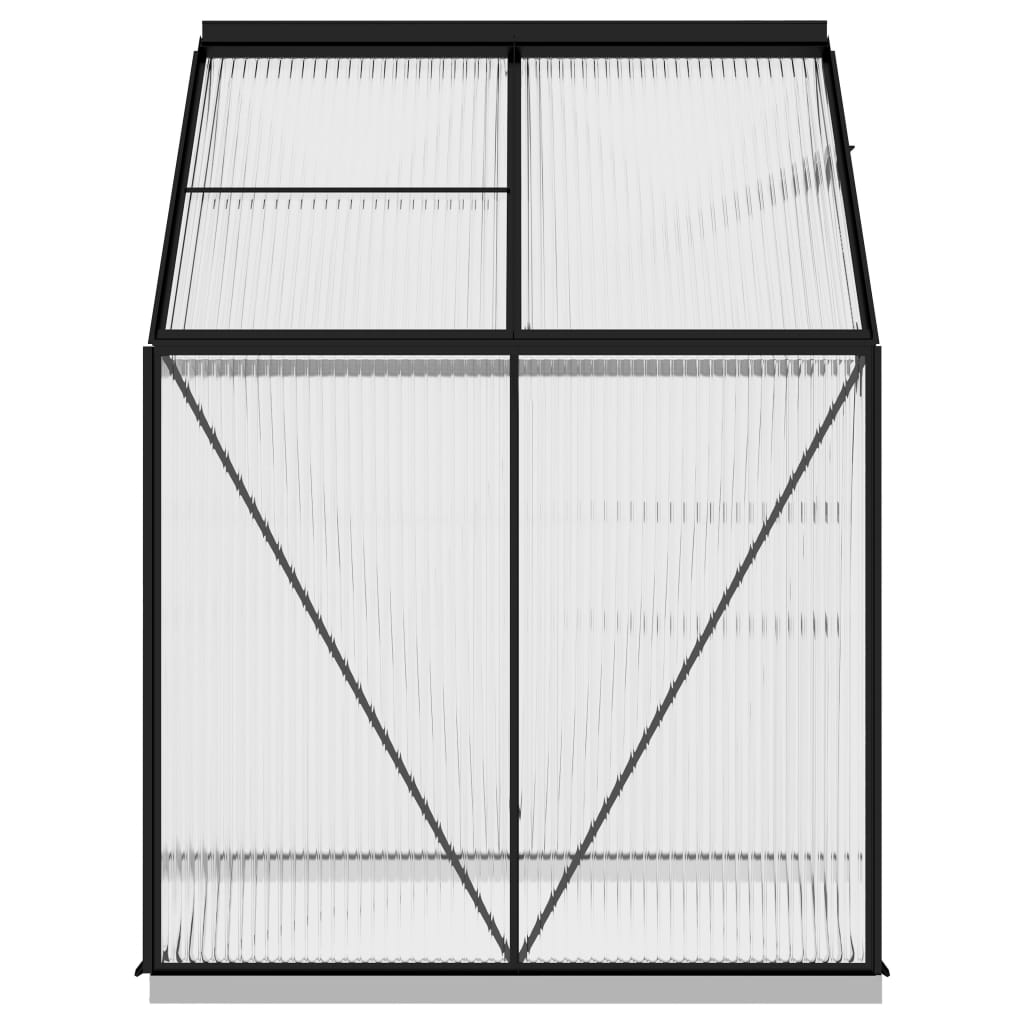 vidaXL Greenhouse Anthracite Aluminum 26.6 ft²