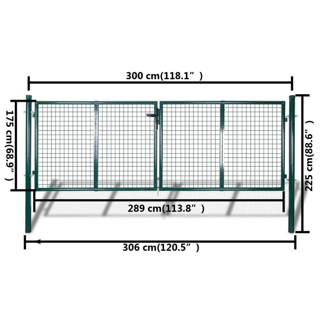vidaXL Chain Link Fence with Posts Spike Galvanised Steel 4.1ftx49.2ft
