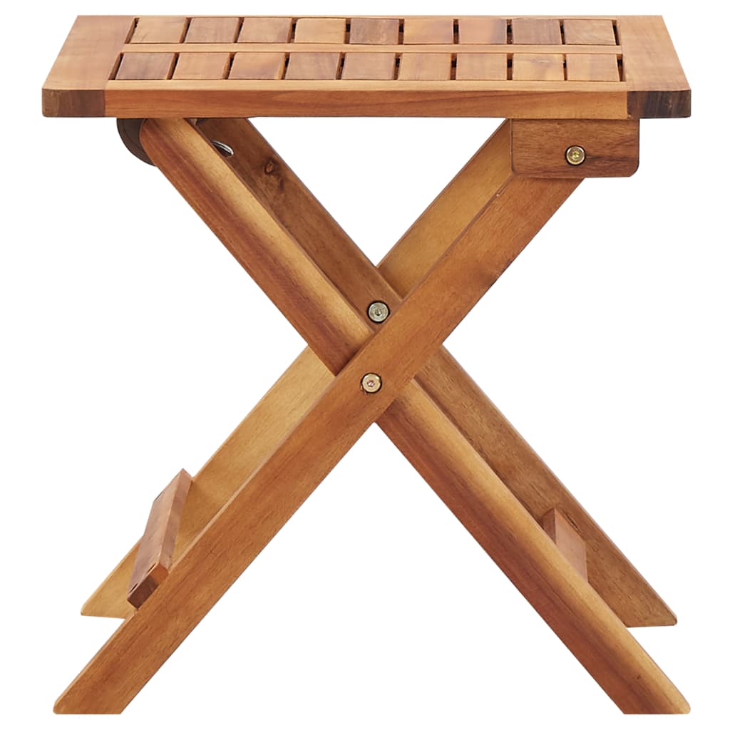 vidaXL Folding Patio Coffee Table 15.7"x15.7"x15.7" Solid Acacia Wood