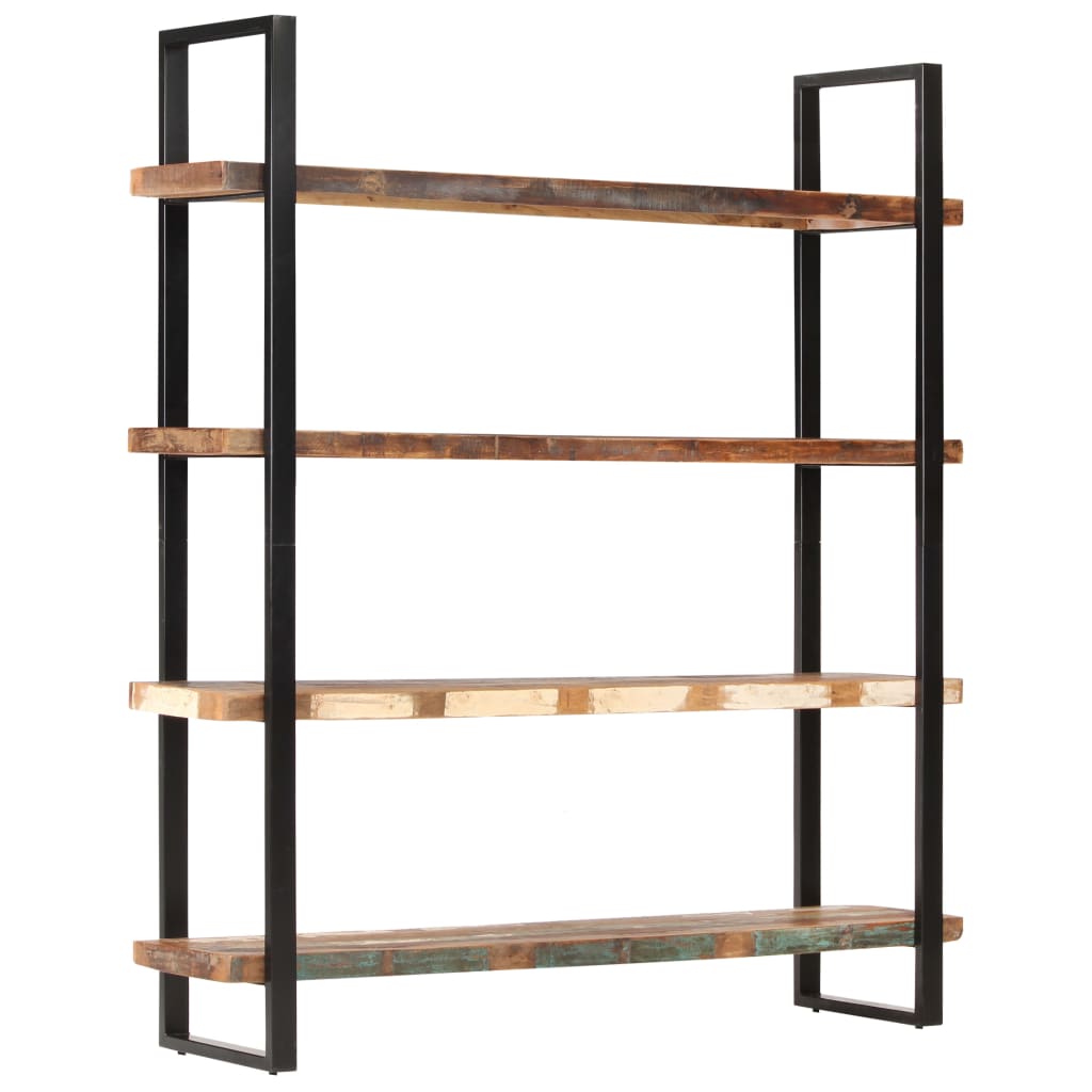 vidaXL 4-Tier Bookcase 63"x15.7"x70.9" Solid Reclaimed Wood