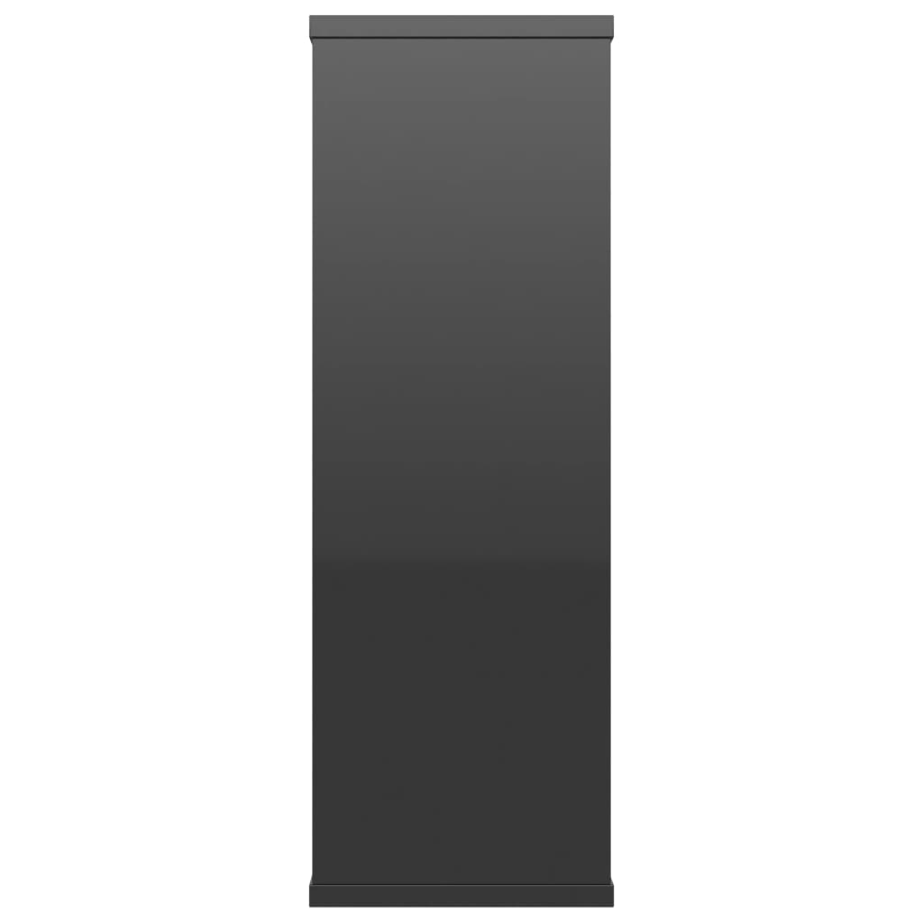 vidaXL Wall Shelves High Gloss Black 40.9" x 7.9" x 23" Engineered Wood