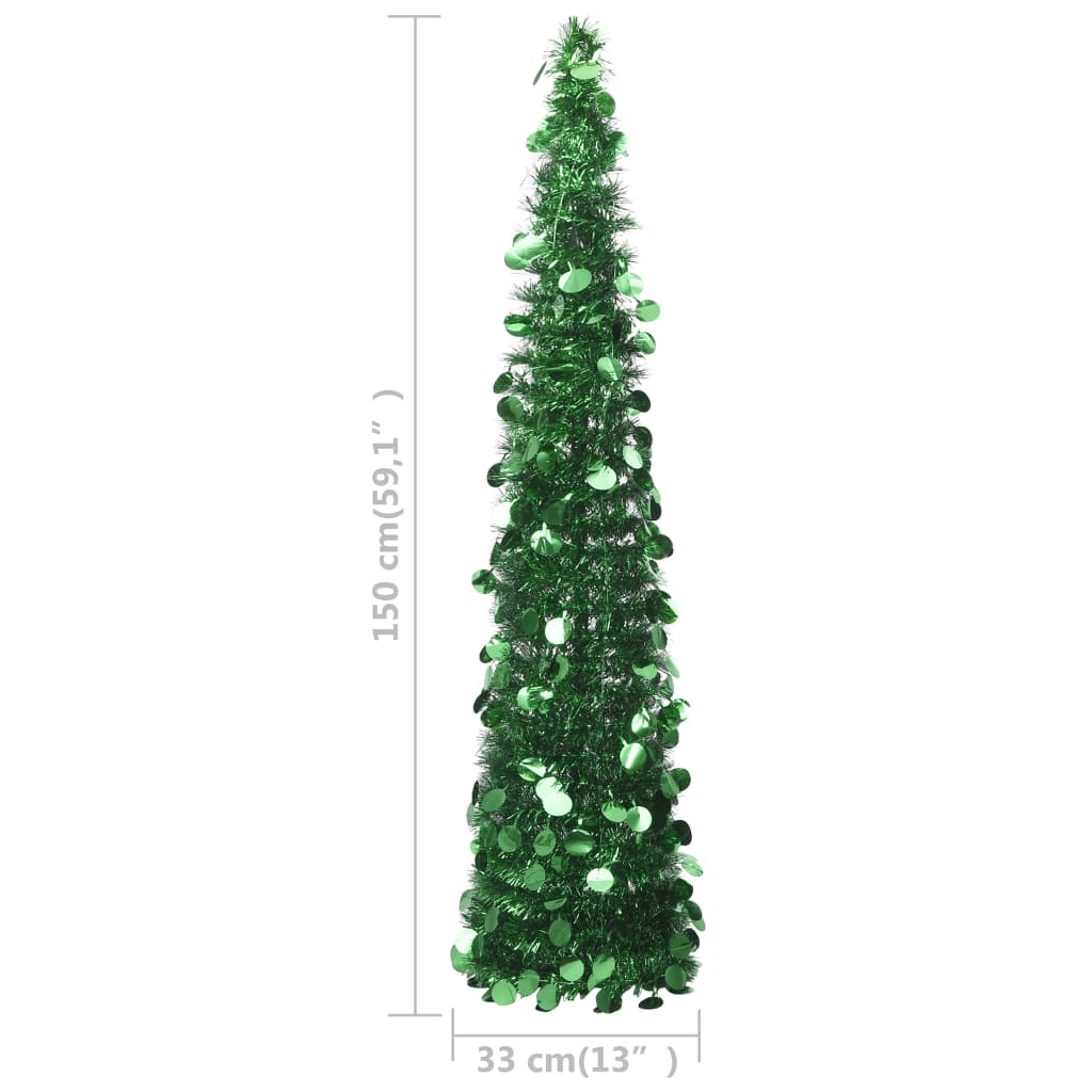 vidaXL Pop-up Artificial Christmas Tree Green 5 ft PET