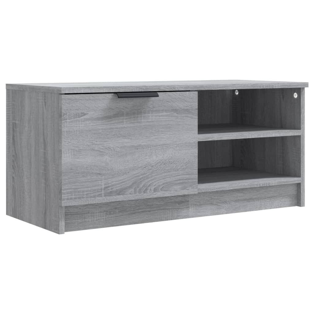 vidaXL TV Stand Gray Sonoma 31.5"x13.8"x14.4" Engineered Wood