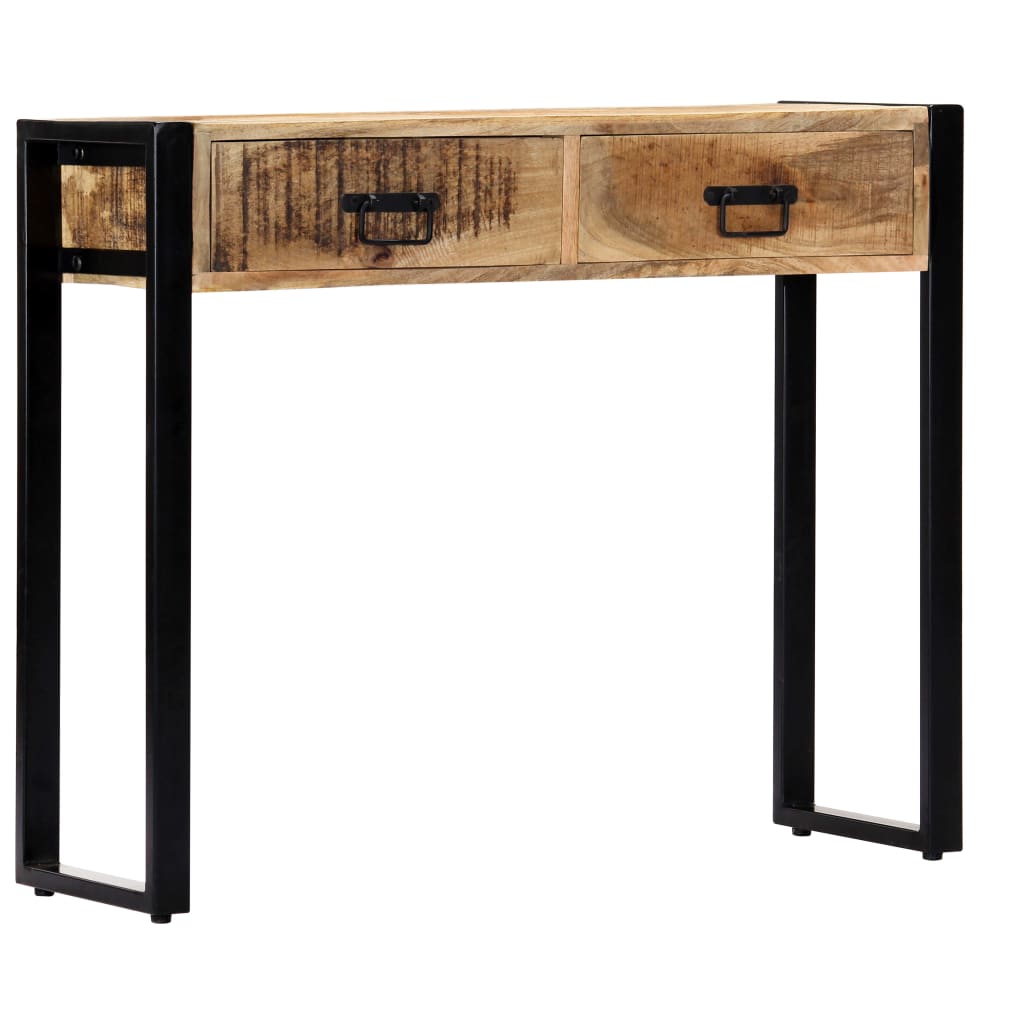 vidaXL Console Table 35.4"x11.8"x29.5" Solid Mango Wood