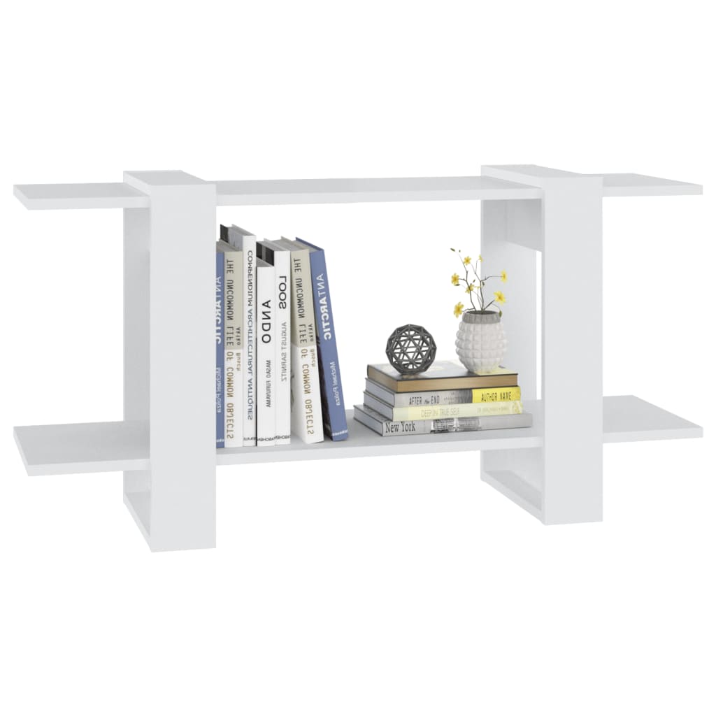 vidaXL Book Cabinet White 39.4"x11.8"x20.1" Engineered Wood