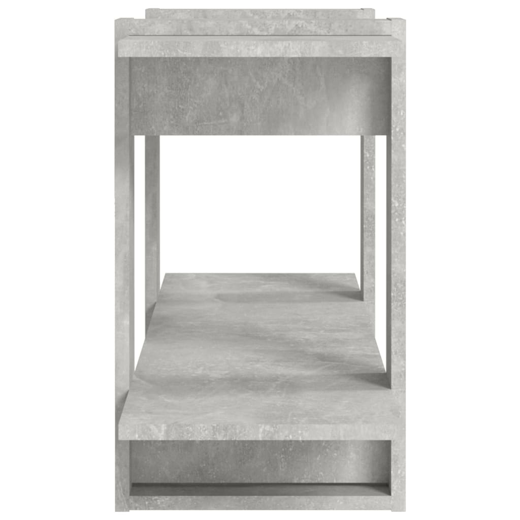 vidaXL Book Cabinet Concrete Gray 39.4"x11.8"x20.1" Engineered Wood