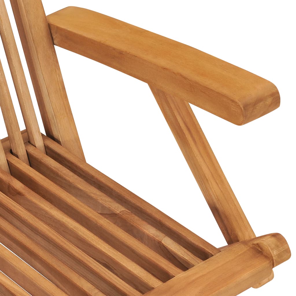 vidaXL Patio Chairs with Bright Green Cushions 2 pcs Solid Teak Wood