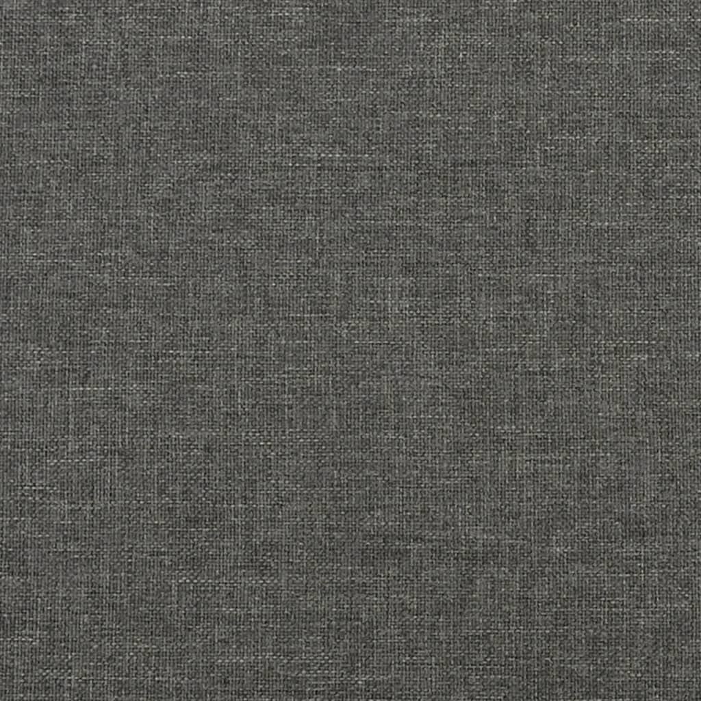 vidaXL Box Spring Bed with Mattress Dark Gray 53.9"x74.8" Fabric