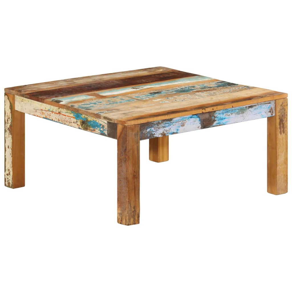 vidaXL Coffee Table 31.5"x31.5"x15.7" Solid Reclaimed Wood