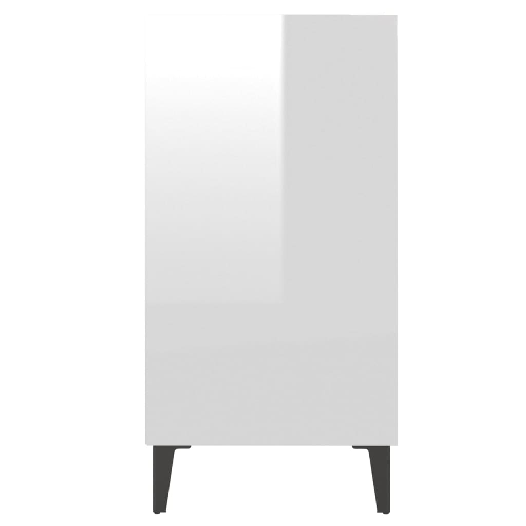 vidaXL Sideboard High Gloss White 22.4"x14"x28" Chipboard