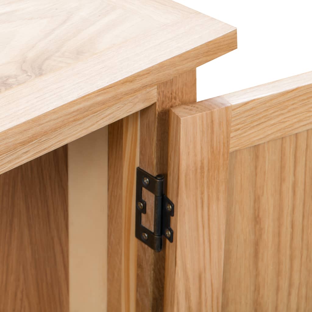 vidaXL Corner Cabinet 31.4"x13.1"x30.7" Solid Oak Wood