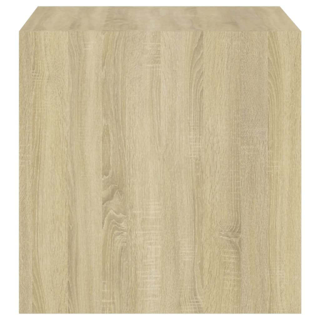 vidaXL Wall Cabinets 2 pcs White and Sonoma Oak 14.6"x14.6"x14.6" Chipboard