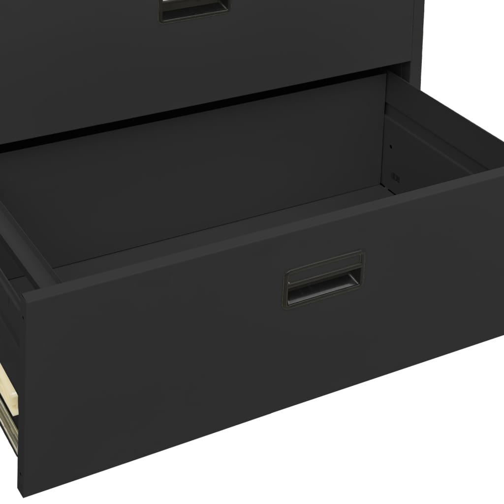 vidaXL Filing Cabinet Anthracite 35.4"x18.1"x64.6" Steel
