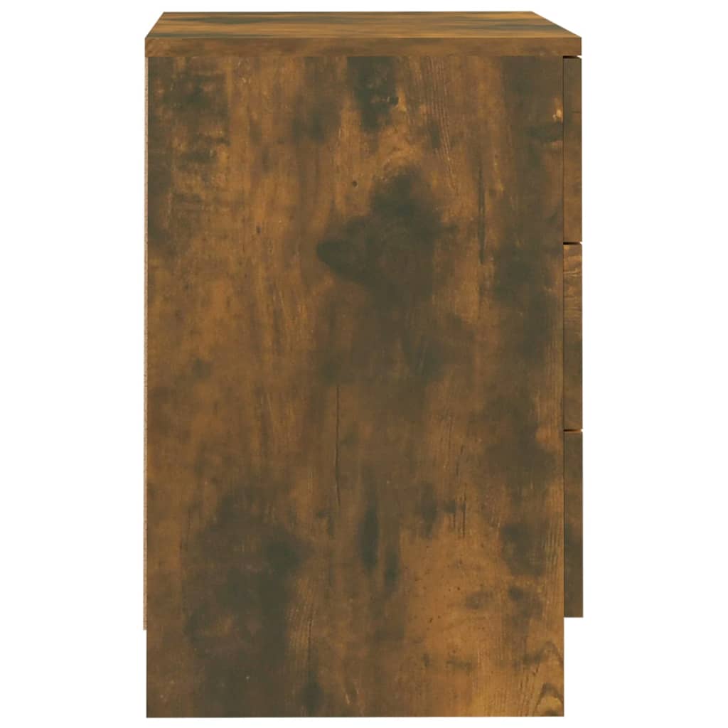 vidaXL Side Cabinet Smoked Oak 15"x13.8"x22" Engineered Wood