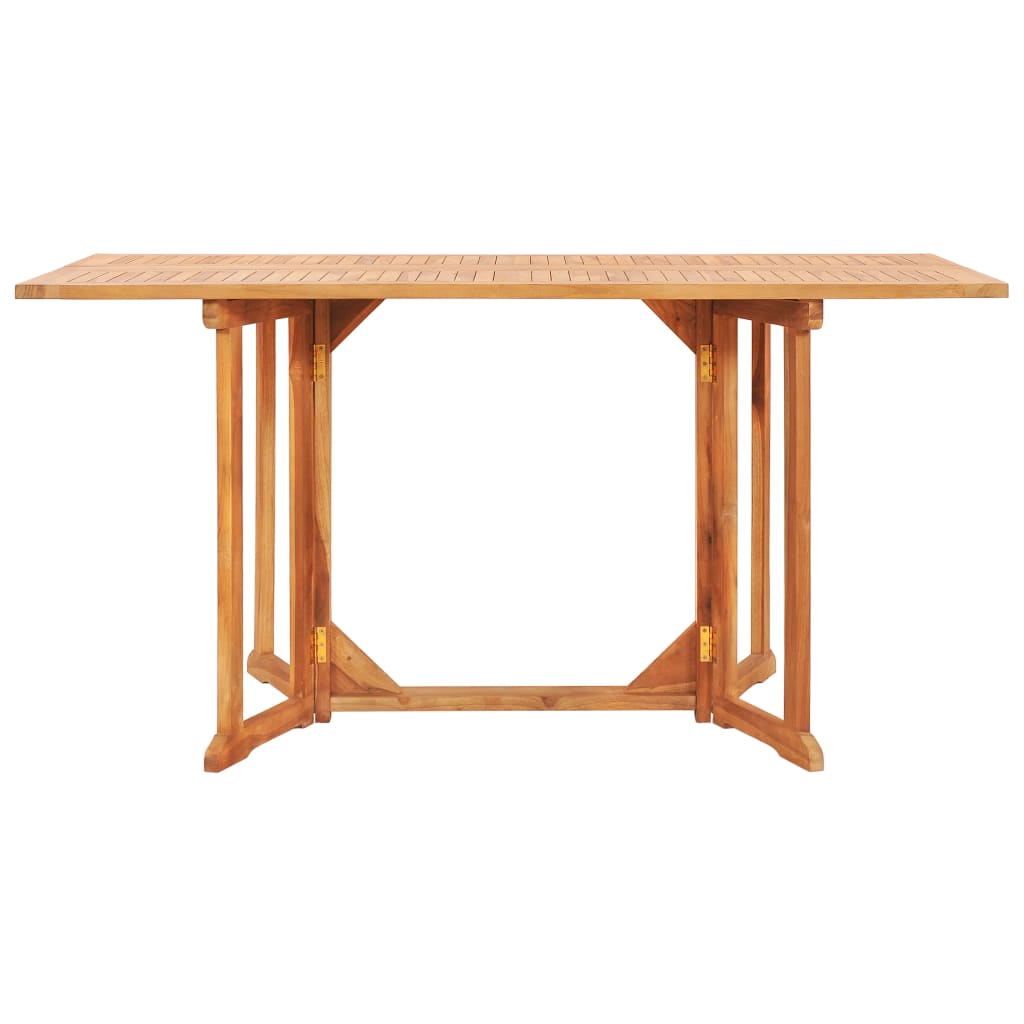 vidaXL 7 Piece Folding Patio Dining Set Solid Teak Wood