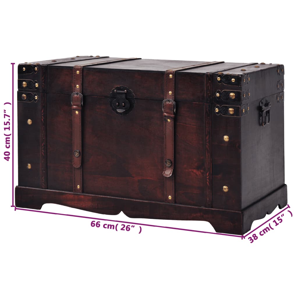 vidaXL Vintage Storage Box Wood 26"x15"x15.7"