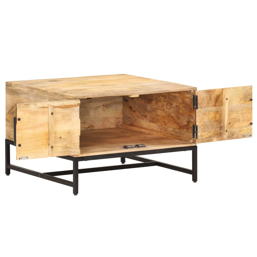 vidaXL Coffee Table 26.4"x26.4"x17.7" Solid Mango Wood