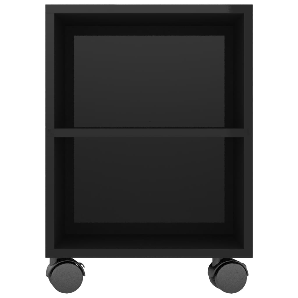vidaXL TV Cabinet High Gloss Black 47.2"x13.8"x16.9" Engineered Wood