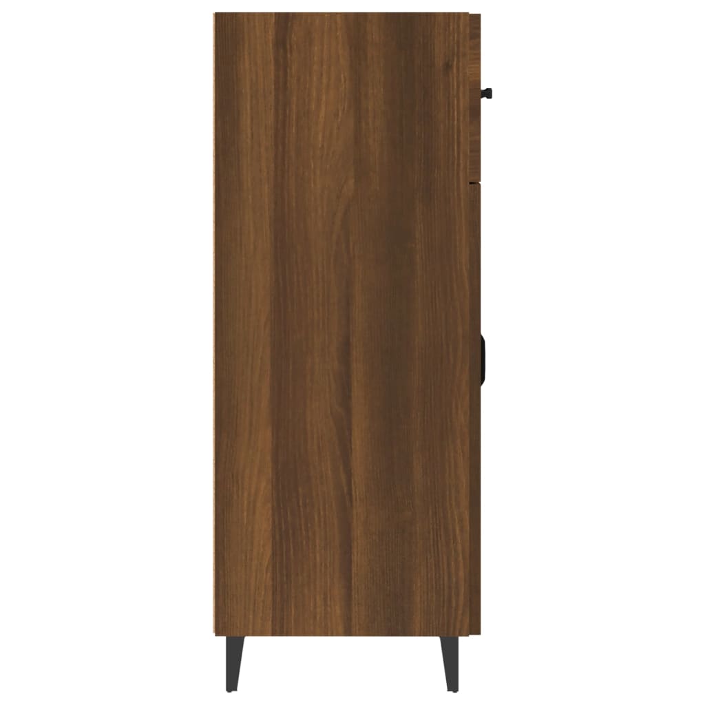 vidaXL Sideboard Brown Oak 27.4"x13.4"x35.4" Engineered Wood