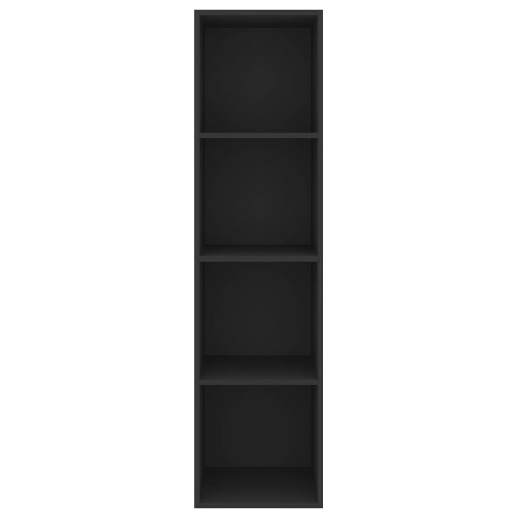 vidaXL Wall-mounted TV Stand Black 14.6"x14.6"x56.1" Engineered Wood