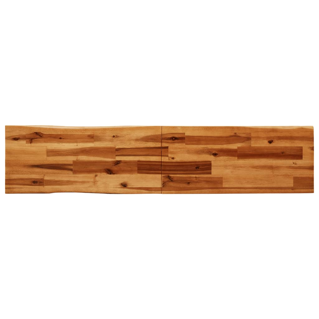 vidaXL Bench with Live Edge 63" Solid Wood Acacia