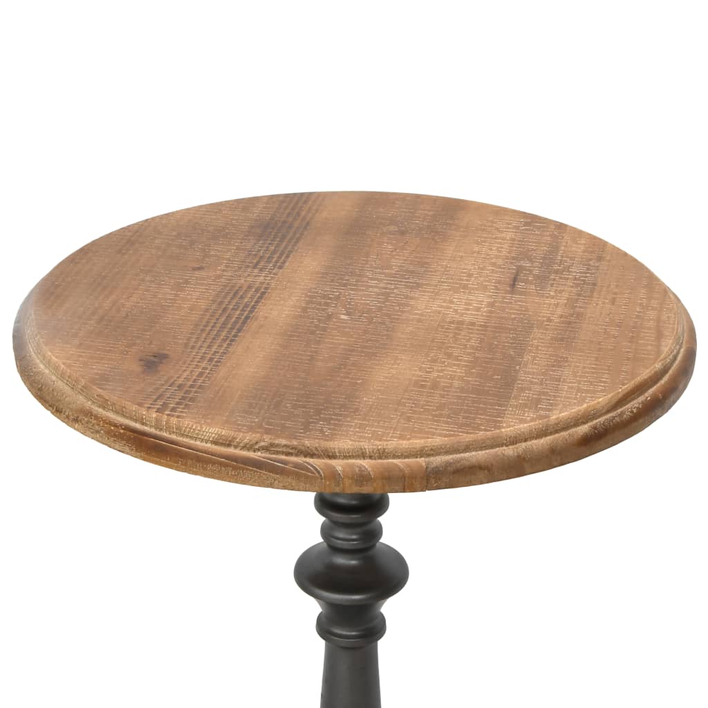 vidaXL End Table Solid Fir Wood 15.7" x25.2" Brown