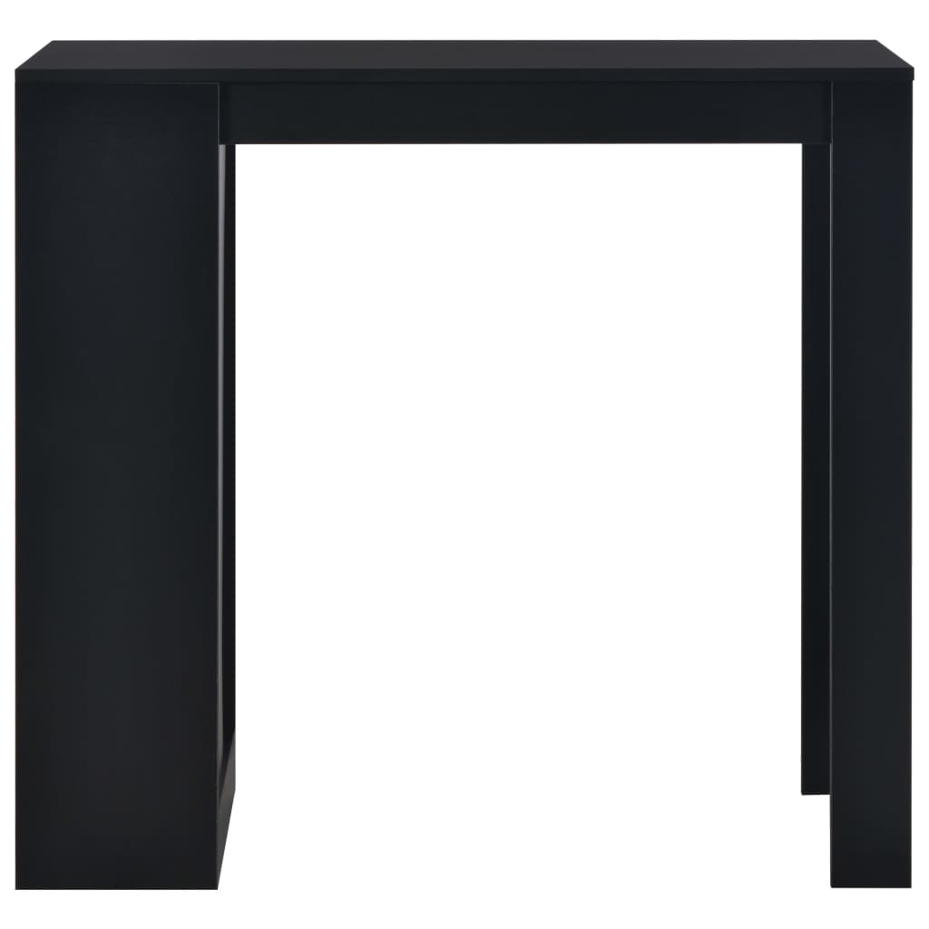vidaXL Bar Table with Shelf Black 43.3"x19.7"x40.6"