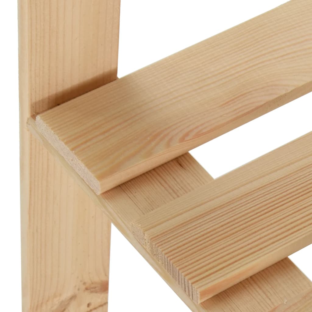 vidaXL 5-Tier Storage Corner Rack 32.5"x32.5"x66.9" Solid Wood Pine
