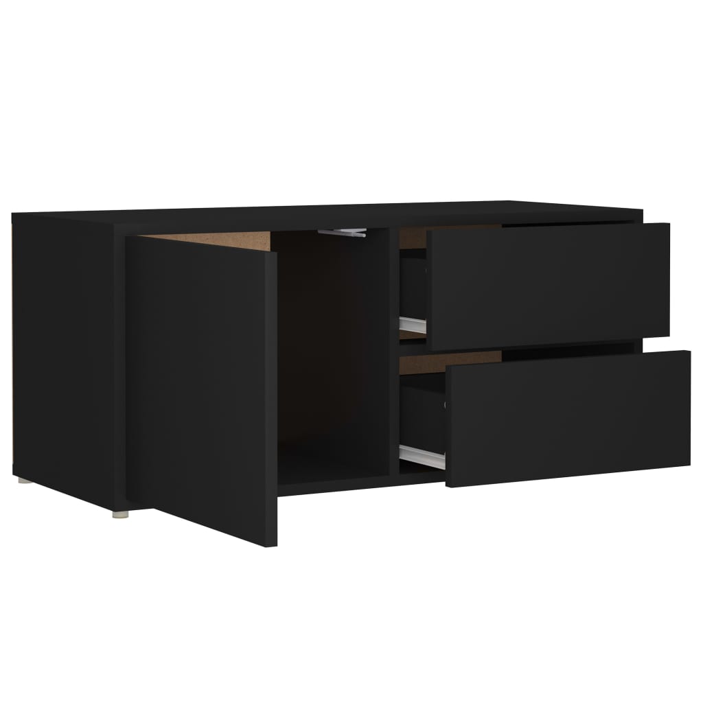 vidaXL TV Stand Black 31.5"x13.4"x14.2" Engineered Wood