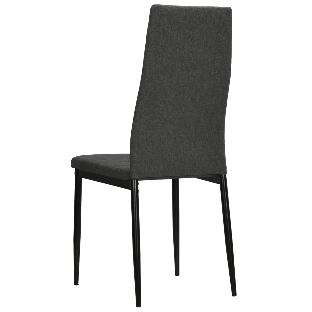 vidaXL Dining Chairs 4 pcs Dark Gray Fabric