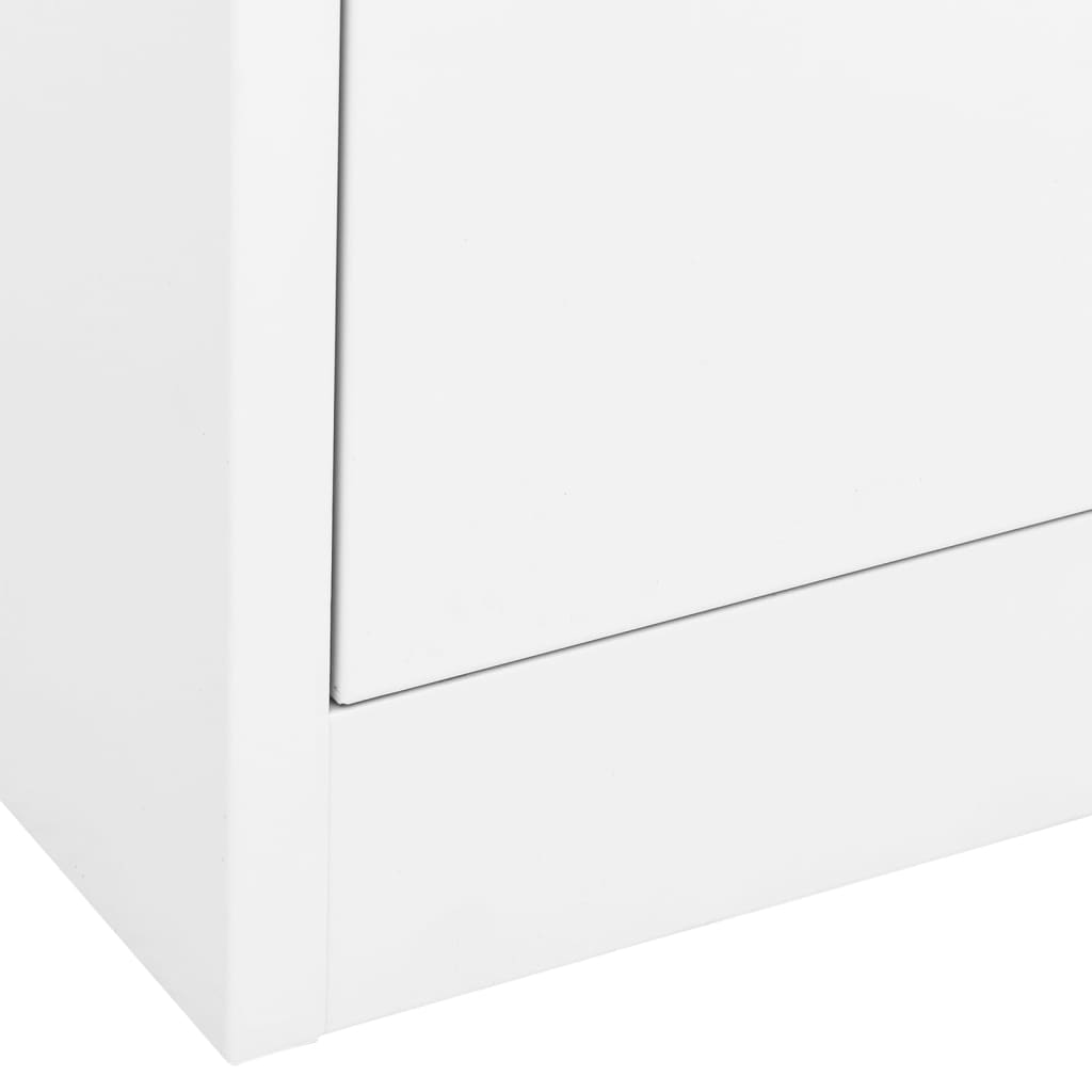 vidaXL Filing Cabinet White 35.4"x18.1"x40.6" Steel