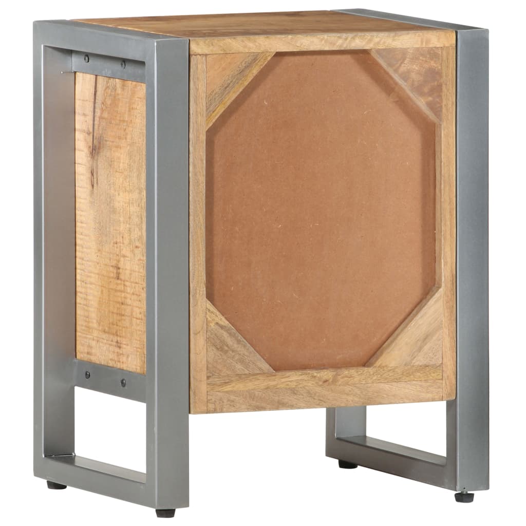 vidaXL Bedside Cabinet 15.7"x11.8"x19.7" Rough Mango Wood