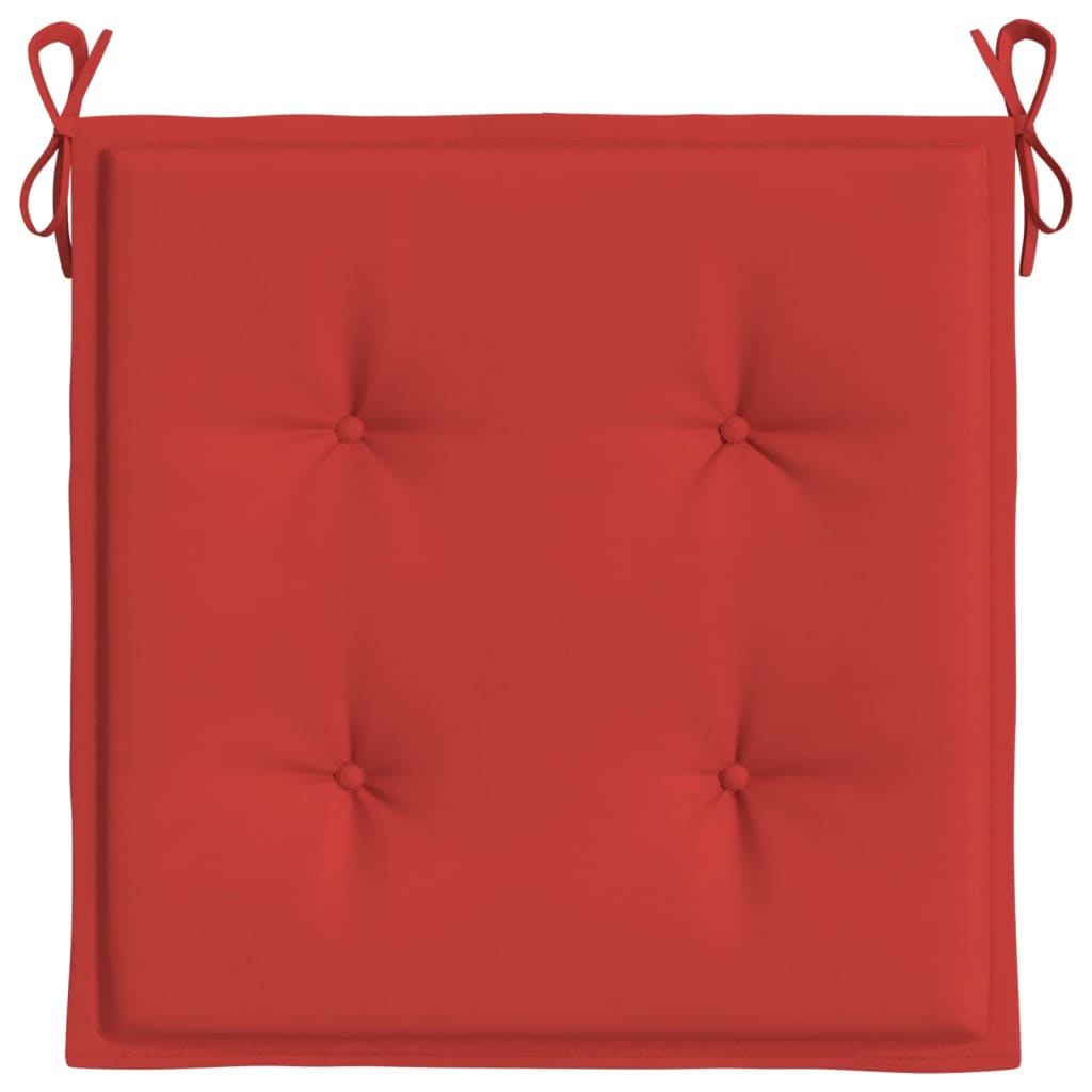 vidaXL Garden Chair Cushions 2 pcs Red 19.7"x19.7"x1.2"