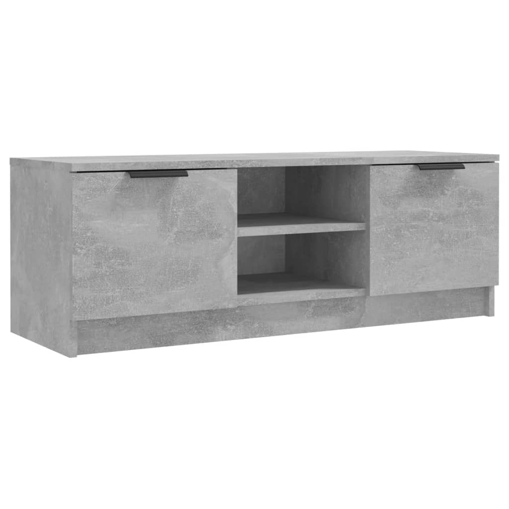 vidaXL TV Cabinet Concrete Gray 40.2"x13.8"x14.4" Engineered Wood