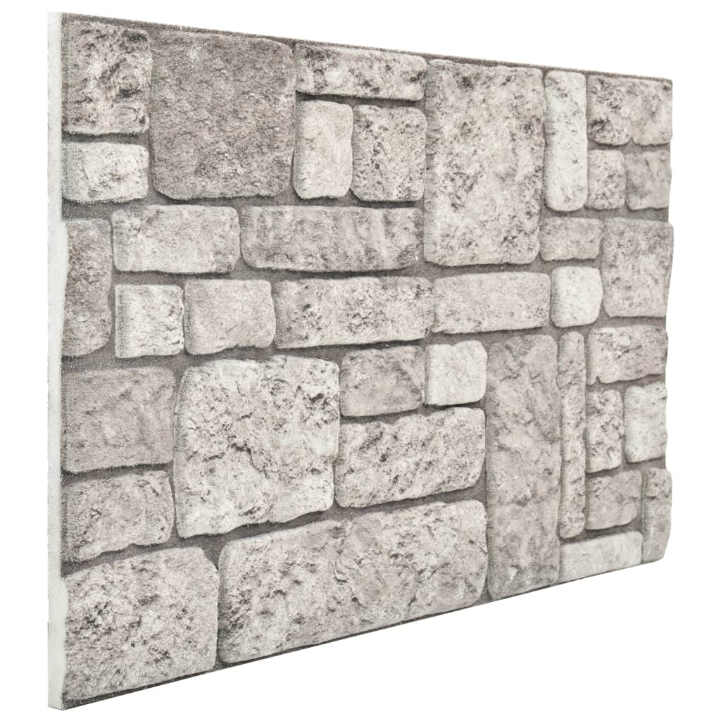 vidaXL 3D Wall Panels with Gray Brick Design 10 pcs EPS