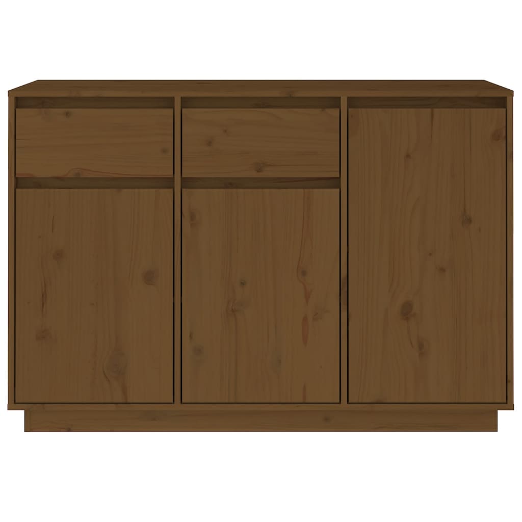 vidaXL Sideboard Honey Brown 43.3"x13.4"x29.5" Solid Wood Pine