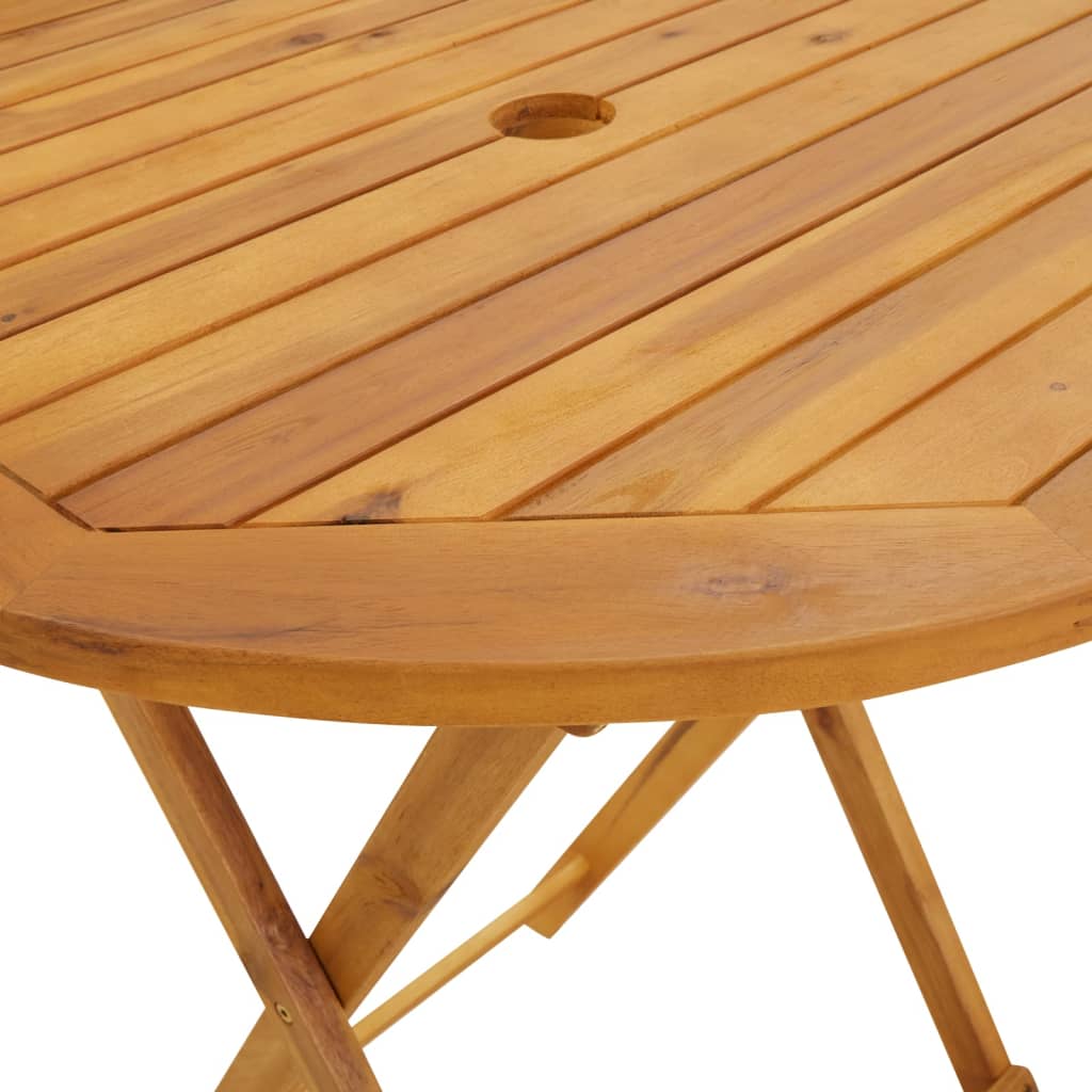 vidaXL Folding Patio Table 27.6" Solid Acacia Wood