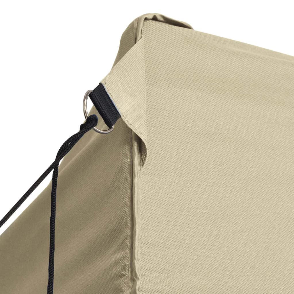 vidaXL Professional Folding Party Tent with 3 Sidewalls 118.1"x157.5" Steel Cream