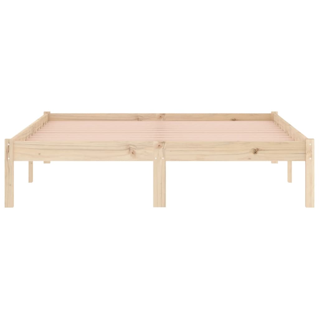 vidaXL Bed Frame 53.9"x74.8" Full Solid Wood Pine