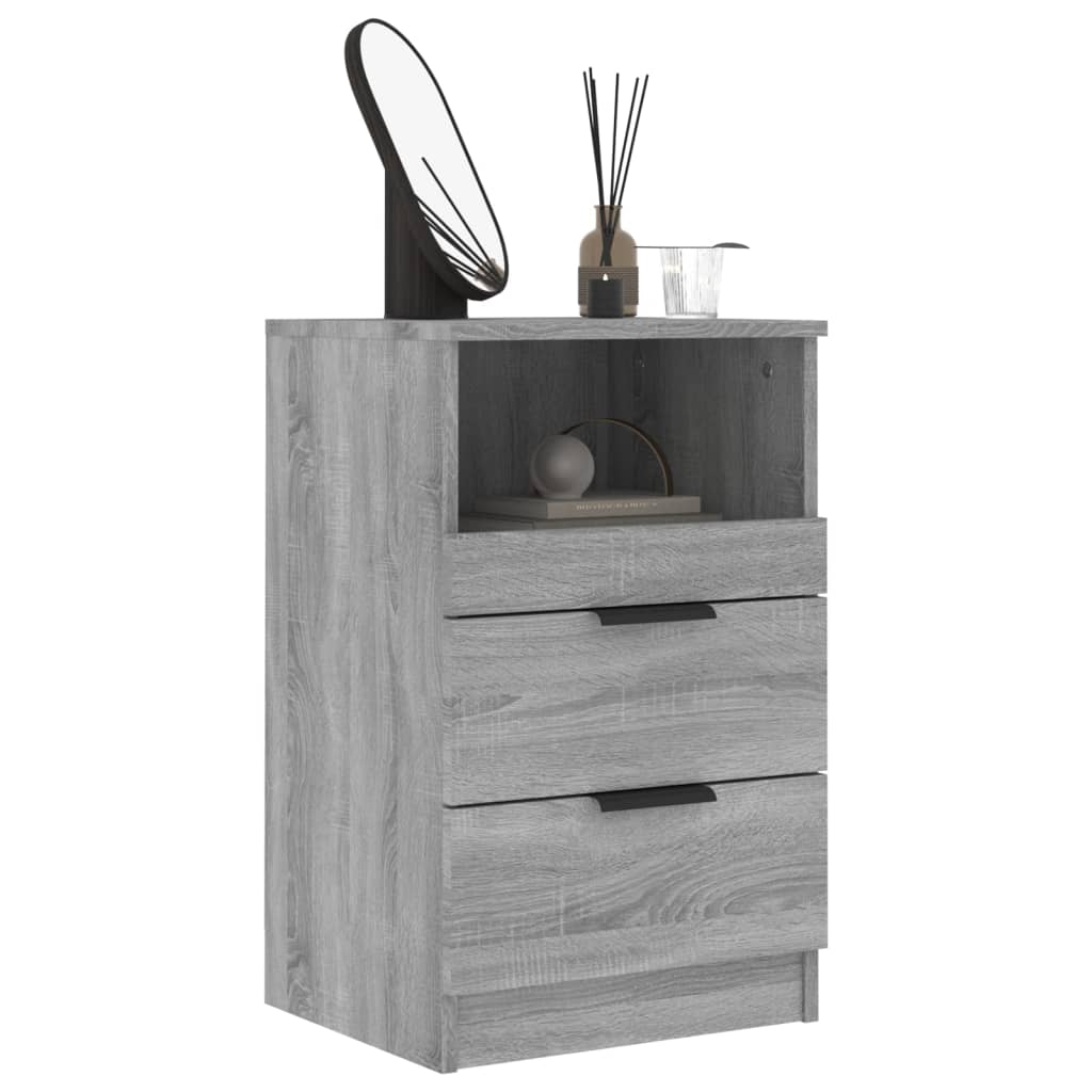 vidaXL Bedside Cabinets 2 pcs Gray Sonoma Engineered Wood