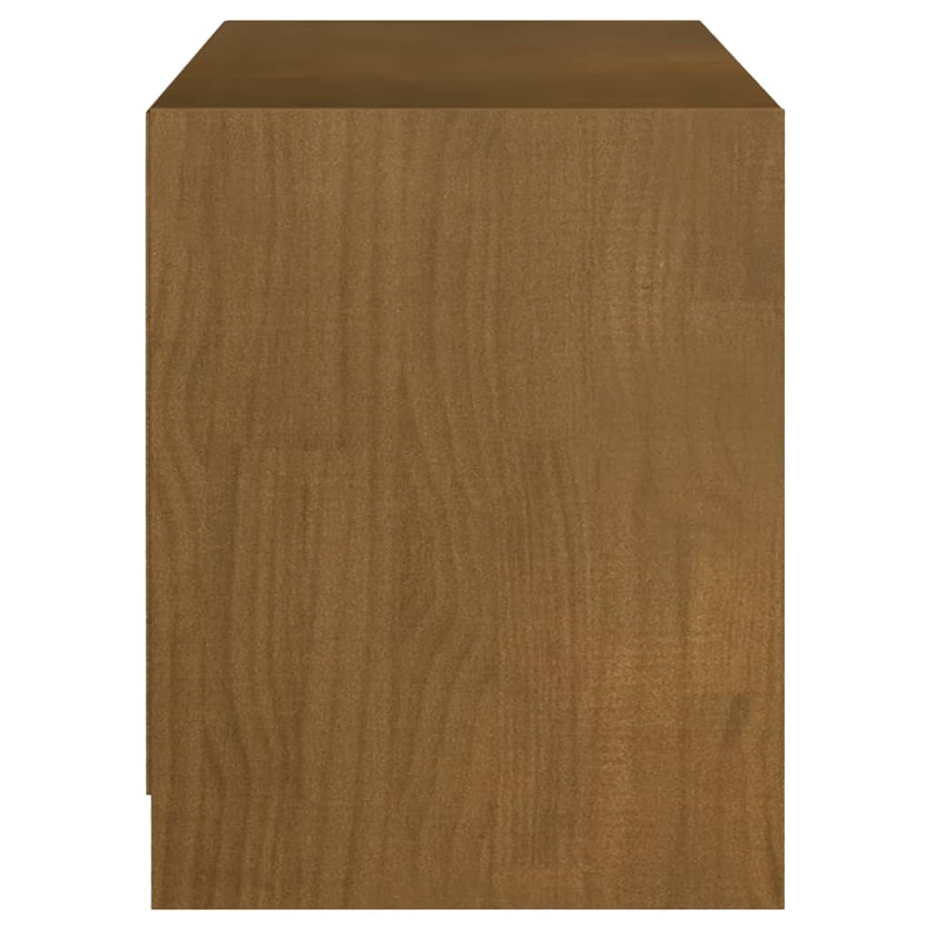 vidaXL TV Stand Honey Brown 40.9"x13"x16.1" Solid Wood Pine